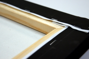 Photo printing on canvas with stretching