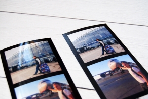 Photos are like a photo booth, only black and magnetic
