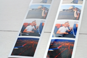 Retro shots from the photo booth matte and metallic