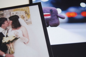 Polaroid cards in black color