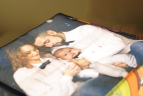 Photo printing on backlit fabric