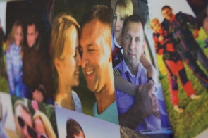 An umbrella with pictures