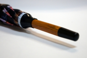 Cane umbrella with wooden handle
