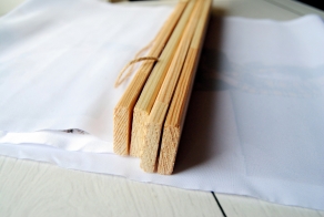 Wooden slats for stretching the photo poster strip