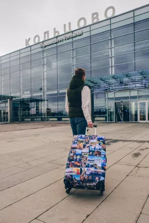 Case for a suitcase with wheels
