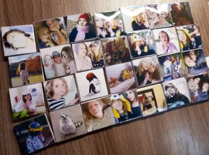 Small candy-chocolates with photos