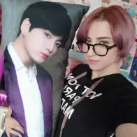 Pillow with Jungkook in full growth