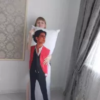 order a pillow with Aidan Gallagher in full height