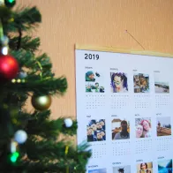 Fabric calendar with photos