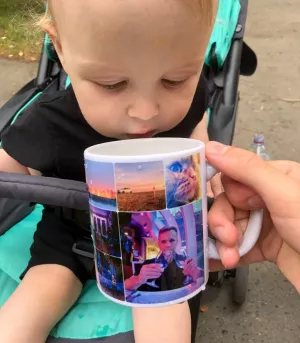 Print photos on a cup