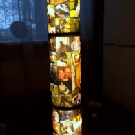 Lamp with family photos