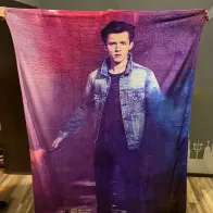 Plush photo blanket with Tom Holland