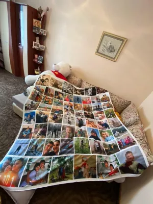 Photo printing on a blanket to order