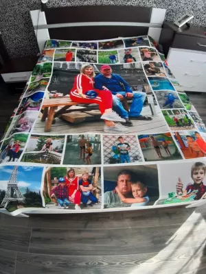 Photo blanket as a gift on February 14