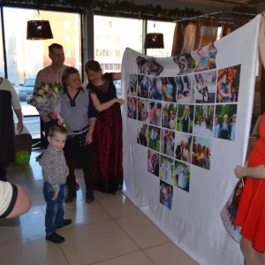 Blanket with a heart from photos