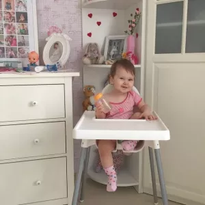 a collage of photos of a child