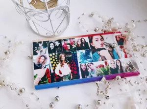 A chocolate bar with your picture on it