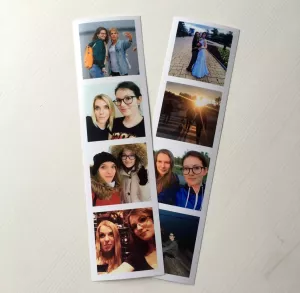 Print photo strips in photo booth format