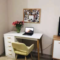 Workplace in the style of Scandi, design with the help of ph
