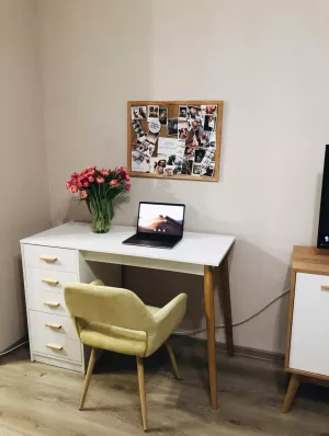 Workplace in the style of Scandi, design with the help of ph