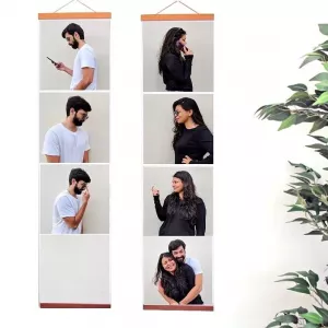 Two strips with photo